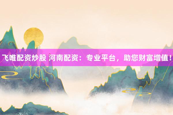 飞唯配资炒股 河南配资：专业平台，助您财富增值！