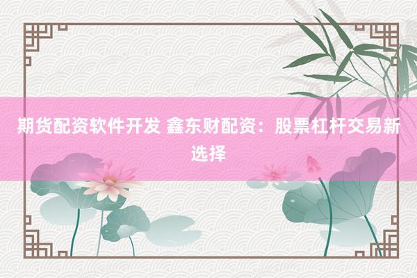 期货配资软件开发 鑫东财配资：股票杠杆交易新选择